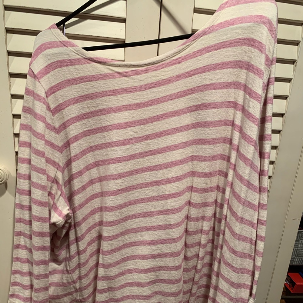 Pink & White Striped Shirt 22/24